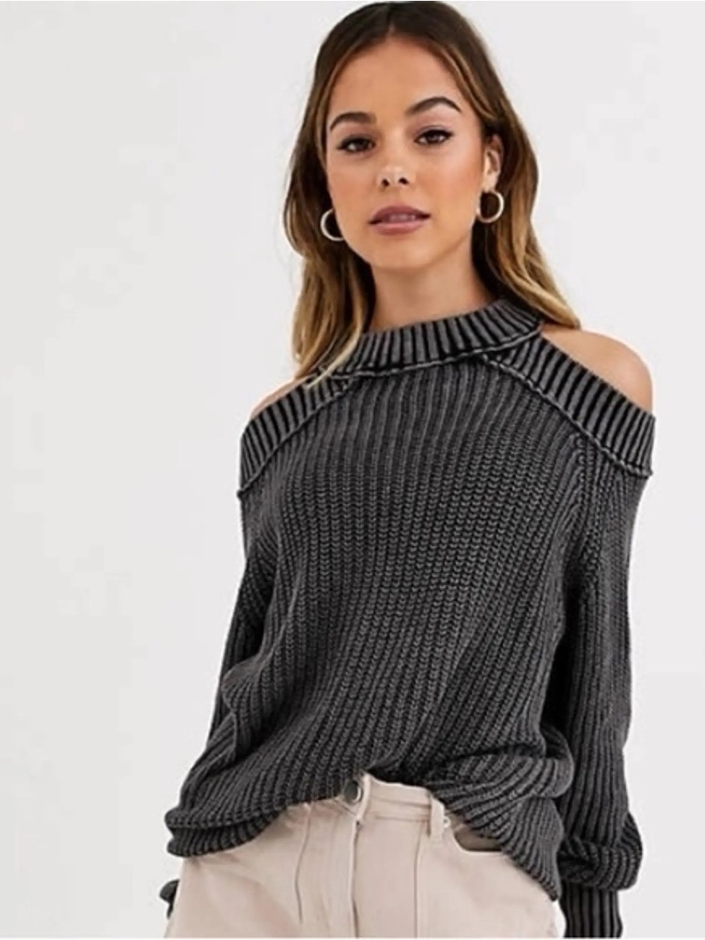 Free People Half Moon Bay Sweater SZ S